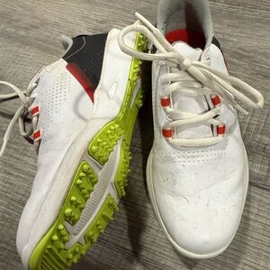 FootJoy Kids Shoes White and Red with Green Soles